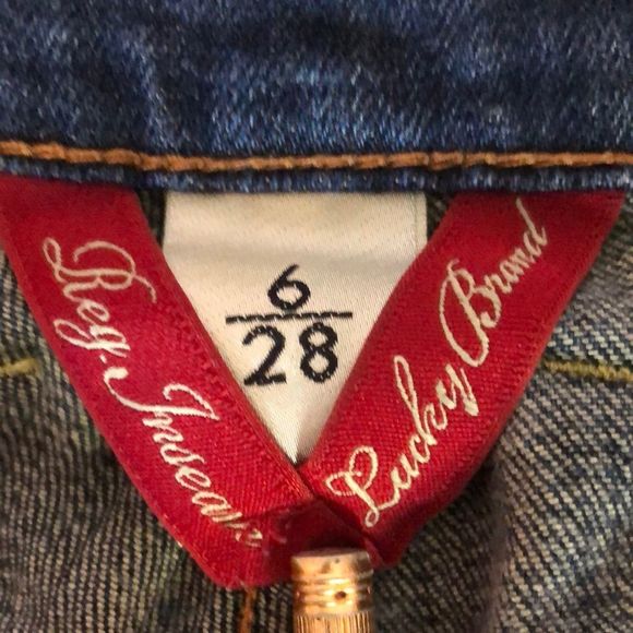 Lucky Brand jeans waist 28 size 6/boot cut red label/Lucky You at zipper - Picture 2 of 13